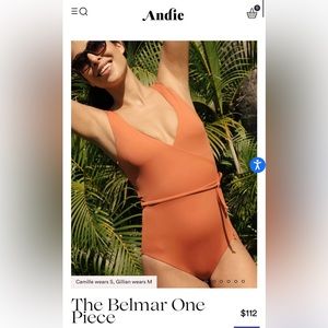 Andie Swim Belmar One Piece Bathing Suit NWT